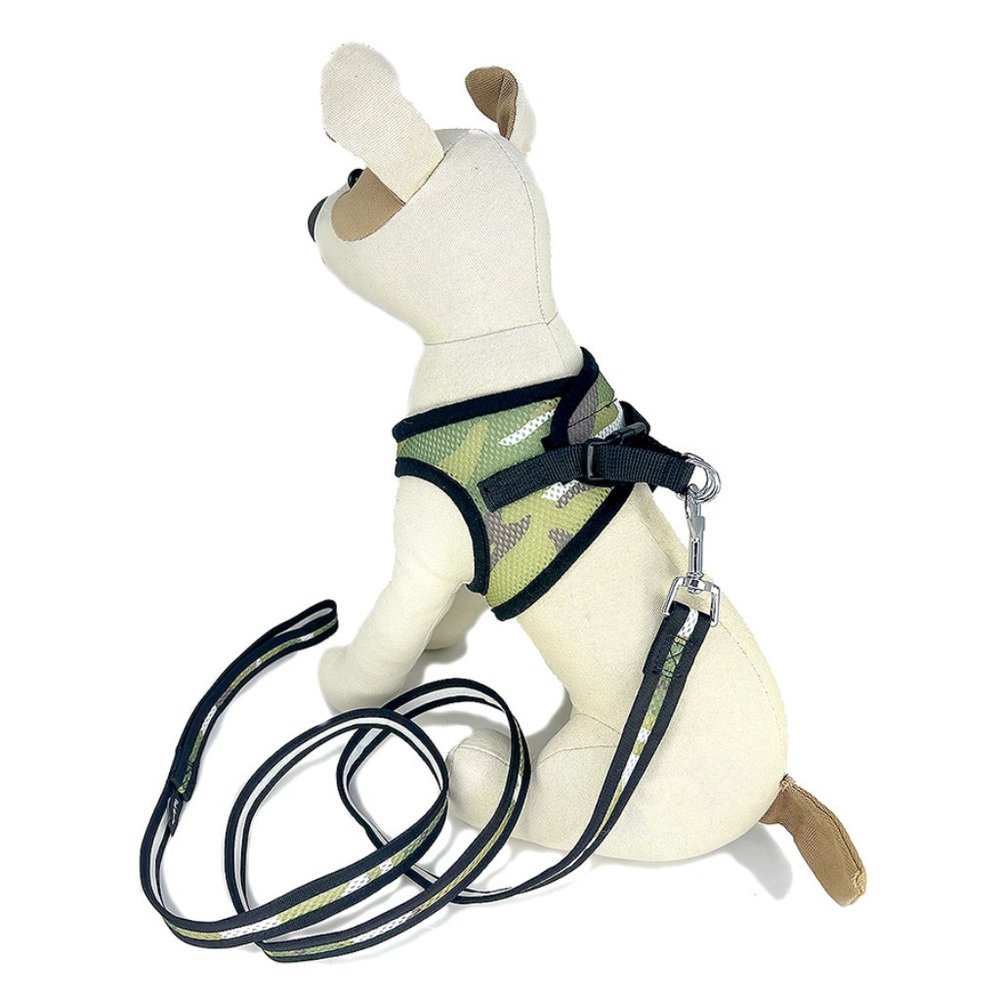 Camouflage Mesh Step-In Harness & Leash Set